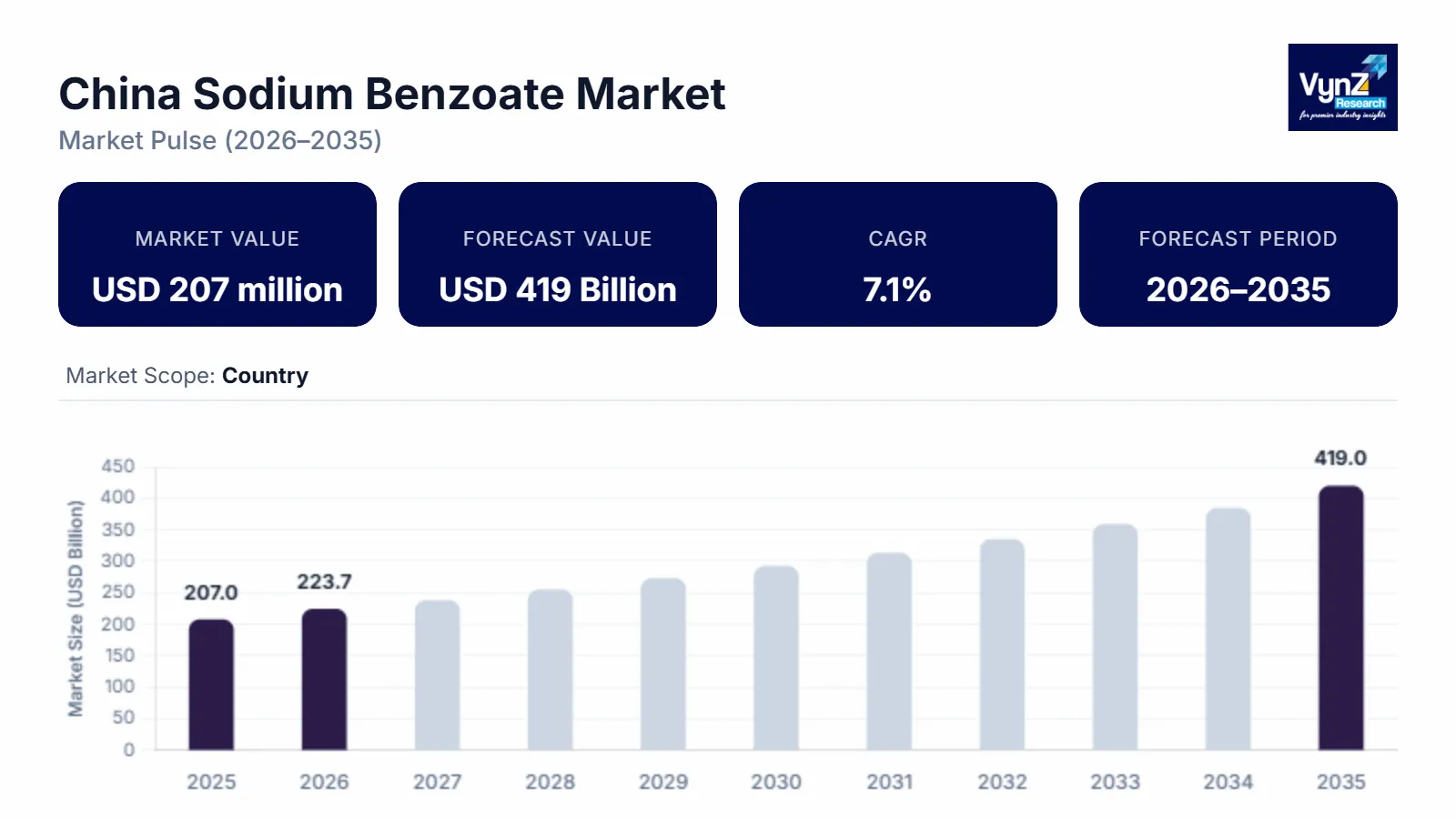 China Sodium Benzoate Market Size